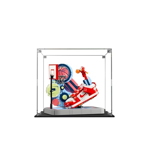 Acryl-Vitrine für Lego 43021 Schuhe Bausteine, Vitrine für Lego 43021 Sets, transparente staubdichte Aufbewahrungsbox, kein Modell (transparent) von Generic