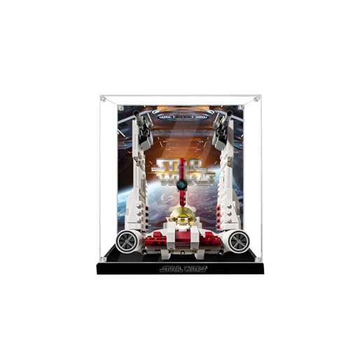 Acryl Vitrine für Lego 75432 Starfighter Set, Transparente Staubdichte Aufbewahrungsbox, Schaukasten für Bausteine, Sammlerstücke Display, Ohne Modell (Background-1) von Generic