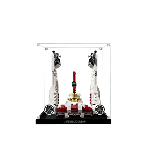 Acryl Vitrine für Lego 75432 Starfighter Set, Transparente Staubdichte Aufbewahrungsbox, Schaukasten für Bausteine, Sammlerstücke Display, Ohne Modell (transparent) von Generic