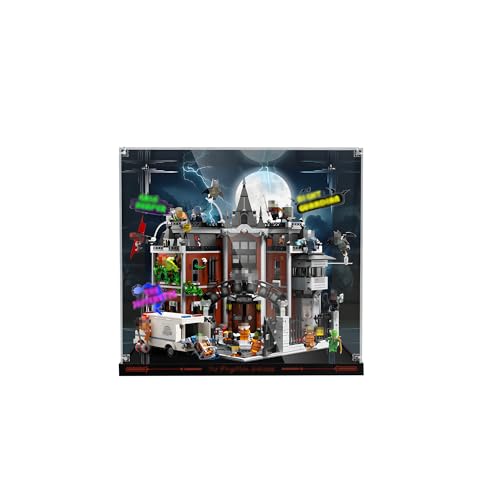 Acryl Vitrine für Lego 76300 Irrenhaus, Transparente Staubdichte Aufbewahrungsbox, Klare Vitrine für Sammlerstücke (Modell Nicht enthalten) von Generic