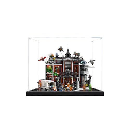Acryl-Vitrine für Lego 76300 Madhouse, 3mm Vitrinenbox, Klare Staubdichte Aufbewahrungsbox, Schaukasten für Sammlerstücke, Kein Modell (Black) von Generic