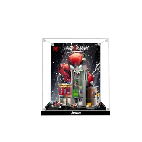 Acryl-Vitrine für Lego 76324, Klare Staubdichte Aufbewahrungsbox, Transparente Vitrine für Baukastenset, Sammlerstücke Display, Ohne Modell (Background-A) von Generic
