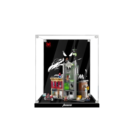 Acryl-Vitrine für Lego 76324, Klare Staubdichte Aufbewahrungsbox, Transparente Vitrine für Baukastenset, Sammlerstücke Display, Ohne Modell (Background-D) von Generic