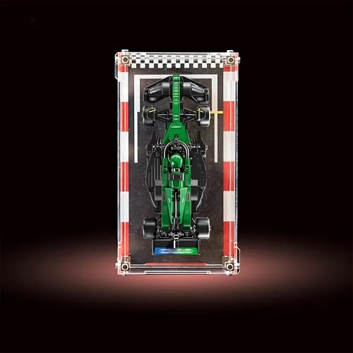 Acryl-Vitrine für Lego Speed ​​Champions 77245 für F1-Rennwagen-Set, transparente, staubdichte Vitrine, kompatibel mit Lego Technic für Aston Martin Aramco (A) von Generic