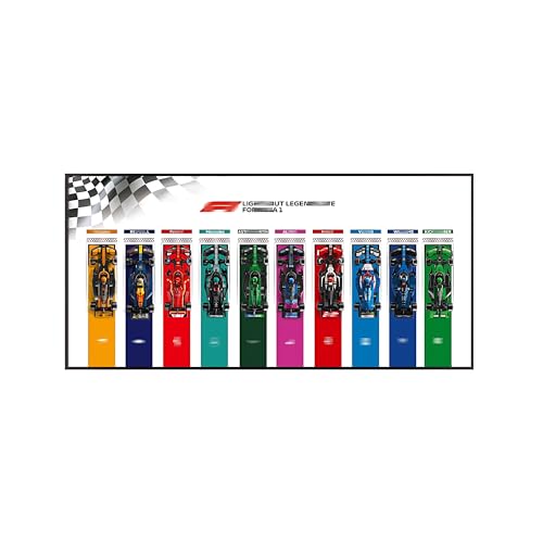 Acryl-Vitrine für Lego Speed ​​Champions 77246 für F1-Rennwagen-Set, transparente, staubdichte Vitrine, kompatibel mit Lego Technic für Visa Cash App RB VCARB 01 (D) von Generic