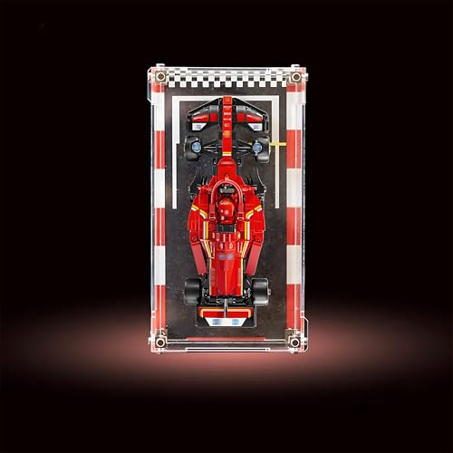 Acryl-Vitrine für Lego Speed ​​Champions für Ferrari SF-24 für F1-Rennwagen 77242, transparente, staubdichte Vitrine, kompatibel mit Lego Technic 77242 Modell (A) von Generic