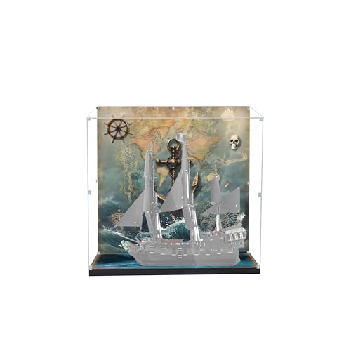 Acryl Vitrinenbox für Lego 10365 Schiff – Sammleredition, Staubdichte Aufbewahrungsbox, Transparente Schauvitrine, Nur Vitrine, ohne Modell (Background) von Generic