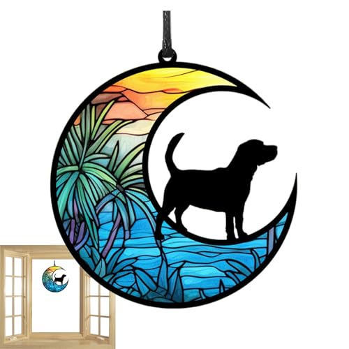 Acrylmondhund Decor-suspendiertes Licht, Transparenter Traumfänger | Accessoire Commorative Handgefertigtes, Beruhigendes Poetisches Element In Der Nähe Eines Fensters, Reading Ecke Acrylmondhund Decor-suspendiertes Licht, Transparenter Traumfänger | Accessoire Commorative Handgefertigtes, Beruhigendes Poetisches Element In Der Nähe Eines Fensters, Reading Ecke von Generic