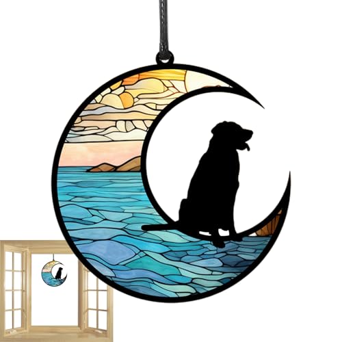 Acrylmondhund Decor-suspendiertes Licht, Transparenter Traumfänger | Accessoire Commorative Handgefertigtes, Beruhigendes Poetisches Element In Der Nähe Eines Fensters, Reading Ecke Acrylmondhund Decor-suspendiertes Licht, Transparenter Traumfänger | Accessoire Commorative Handgefertigtes, Beruhigendes Poetisches Element In Der Nähe Eines Fensters, Reading Ecke von Generic