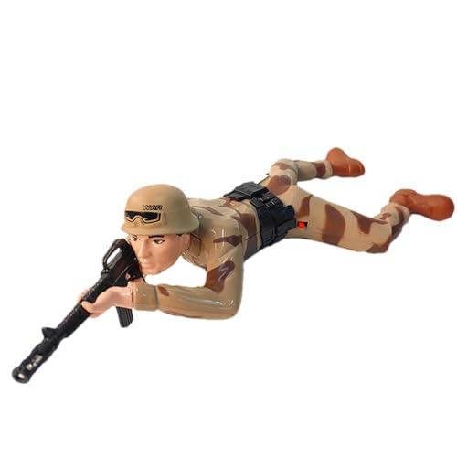 Action-Figur Soldaten, Soldatenspielzeug für elektrisches Krabbelsoldaten, bewegliches Spielzeug, elektrisches Spielzeug, Sound und leicht, für Reisespielzeug Action-Figur Soldaten, Soldatenspielzeug für elektrisches Krabbelsoldaten, bewegliches Spielzeug, elektrisches Spielzeug, Sound und leicht, für Reisespielzeug von Generic