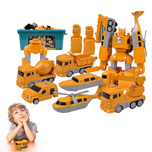 Actionfigur Roboter – Transform Assemblad Transform Technik Technik Spielzeug Auto Auto Kreative Transform Auto Roboter Toy, Baufahrzeuge für Kinder für Spiel und Fantasie-Fähigkeiten von Generic