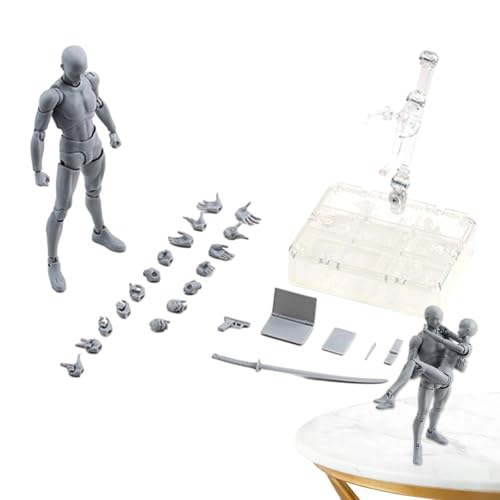 Actionfiguren-Modell-Set – Skizzieren Zeichnen Puppe Mannequin Modell | PVC bewegliche Actionfigur für Künstler mit Basis – perfekt für Fotografie-Requisiten, Malerei, Desktop-Dekoration & Anatomie Actionfiguren-Modell-Set – Skizzieren Zeichnen Puppe Mannequin Modell | PVC bewegliche Actionfigur für Künstler mit Basis – perfekt für Fotografie-Requisiten, Malerei, Desktop-Dekoration & Anatomie von Generic