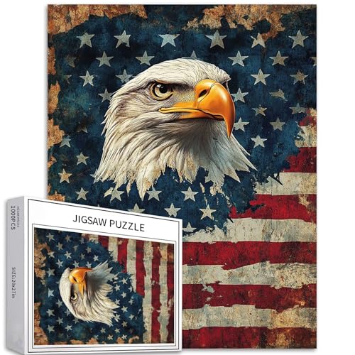 Adlerflagge im beschädigten Stil, 1000-teiliges Puzzle für Erwachsene, Graffiti-Stil, Kunst-Puzzle, bunte DIY-Puzzles für Heimdekoration, Geschenke, Familienpuzzle, perfekt für Spieleabende, 50 × 70 Adlerflagge im beschädigten Stil, 1000-teiliges Puzzle für Erwachsene, Graffiti-Stil, Kunst-Puzzle, bunte DIY-Puzzles für Heimdekoration, Geschenke, Familienpuzzle, perfekt für Spieleabende, 50 × 70 von Generic
