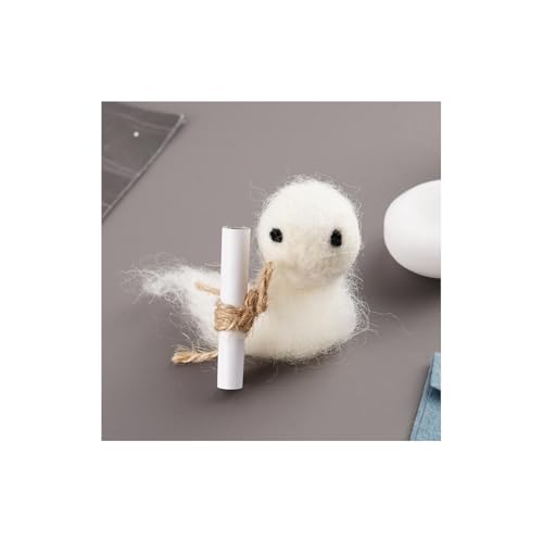 Adopt A Ghost Mini Plüsch Stoffpuppe - Super süßer Taschengeist mit winziger Schriftrolle, Wollfilz Halloween Dekoration für gruselige Geschichten und Filmliebhaber von Generic