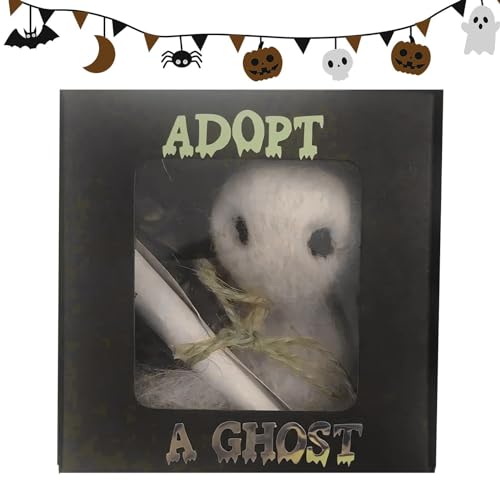 Adoptiere einen Geist – Adoptiere einen Geist in Einer Box, kleine Schriftrolle mit Einer winzigen Schriftrolle | Übernatürliche Miniatur-Geisterpuppe aus Filz als Begleiter, gruselige Halloween-Deko Adoptiere einen Geist – Adoptiere einen Geist in Einer Box, kleine Schriftrolle mit Einer winzigen Schriftrolle | Übernatürliche Miniatur-Geisterpuppe aus Filz als Begleiter, gruselige Halloween-Deko von Generic