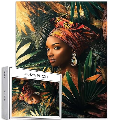 Afrikanische Frauen, 1000-teiliges Puzzle für Erwachsene, Retro-Hintergrund, Kunst-Puzzle, anspruchsvolle Familienaktivitäten, buntes DIY-Bastelpuzzle für Heimdekoration, Geschenke, 50 x 70 cm Afrikanische Frauen, 1000-teiliges Puzzle für Erwachsene, Retro-Hintergrund, Kunst-Puzzle, anspruchsvolle Familienaktivitäten, buntes DIY-Bastelpuzzle für Heimdekoration, Geschenke, 50 x 70 cm von Generic