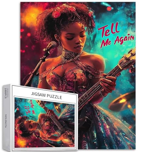 Afrikanische Musik, 1000-teiliges Puzzle für Erwachsene, Musik-Themenkunst-Puzzle, bunte DIY-Puzzles für Heimdekoration, Geschenke, Familienpuzzle, perfekt für Spieleabende, 50,8 x 68,9 cm Afrikanische Musik, 1000-teiliges Puzzle für Erwachsene, Musik-Themenkunst-Puzzle, bunte DIY-Puzzles für Heimdekoration, Geschenke, Familienpuzzle, perfekt für Spieleabende, 50,8 x 68,9 cm von Generic