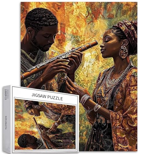 Afrikanische Musik, 1000-teiliges Puzzle für Erwachsene, traditionelle Flöte und singende Kunst, Puzzle, bunte DIY-Puzzles für Heimdekoration, Geschenke, Familienpuzzle, perfekt für Spielabende, 50,8 Afrikanische Musik, 1000-teiliges Puzzle für Erwachsene, traditionelle Flöte und singende Kunst, Puzzle, bunte DIY-Puzzles für Heimdekoration, Geschenke, Familienpuzzle, perfekt für Spielabende, 50,8 von Generic