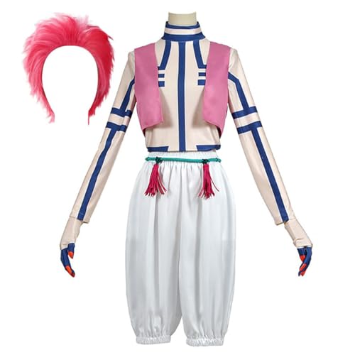 Akaza Hakuji Cosplay Kostüm Uniform Anzug Halloween Outfit Mit Perücke,Pink-XL von Generic