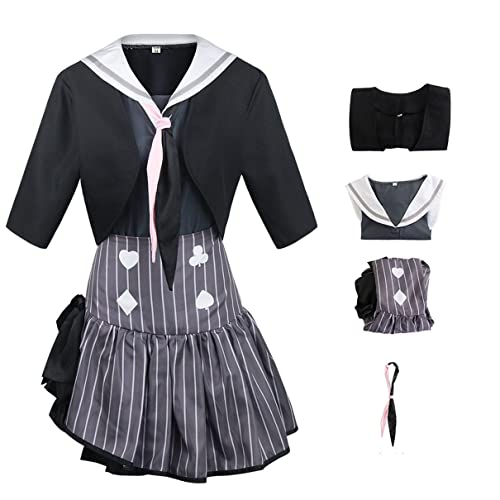 Akiyama Mizuki Cosplay Kostüm Shinonome Kleid Outfit Halloween Komplettset,Black-M von Generic