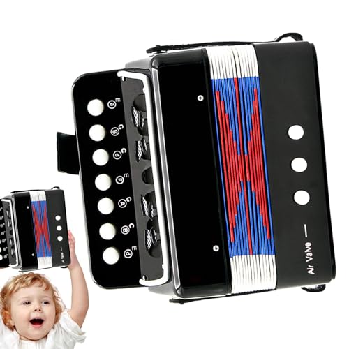 Spielzeug für - Musikinstrument für | Tragbares 7-Tasten- mit Knopfakkordeon - Musikspielzeug für - Port Musikinstrument von Generic