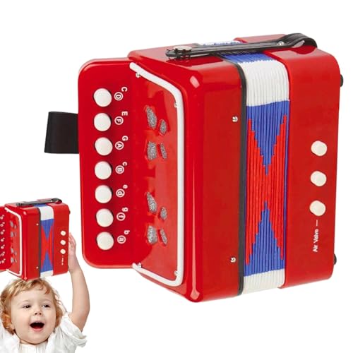Spielzeug für - Musikinstrument für | Tragbares 7-Tasten- mit Knopfakkordeon - Musikspielzeug für - Port Musikinstrument von Generic