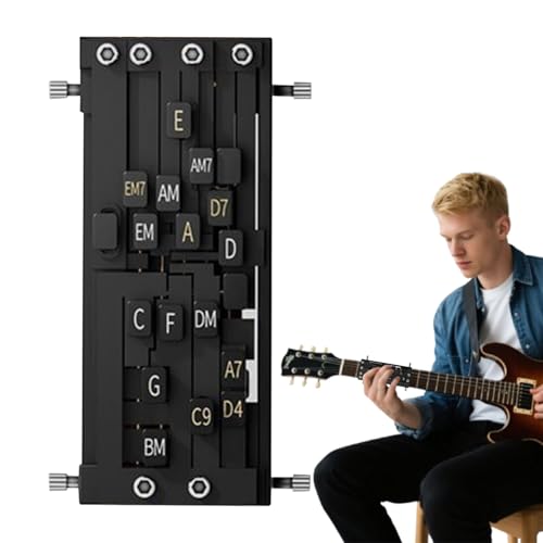 Akkordtrainer für Gitarre – Tragbare Saitenpresse, Bassinstrumente für Familien, Spiel für Teenager, junge Freunde, Anfänger und Profis von Generic