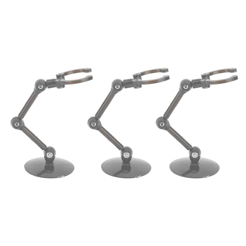 Aktionsfigur Anzeige Halter Stabiler Kunststoffpuppenunterstützungsständer für Anime -Figur -Sammelmaterial Einfache für Puppenmodell Enthusiasten (Transparentes Schwarz) von Generic