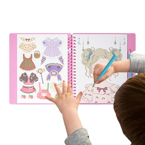 Aktivitätsbuch für Mädchen, Prinzessinnen-Make-up-Set für Mädchen, Prinzessin bekleidet mit Papier und Aufklebern, Fantastisches Make-up-Papier aus Papier, Bastelsets für die Aktivitätsbuch für Mädchen, Prinzessinnen-Make-up-Set für Mädchen, Prinzessin bekleidet mit Papier und Aufklebern, Fantastisches Make-up-Papier aus Papier, Bastelsets für die von Generic