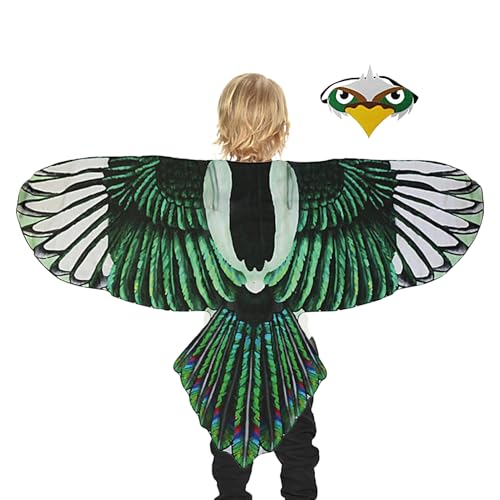 Alas of Ave für Kostüm - weiche Gaze, -Design, verstellbare Träger, | Bunte Anzüge mit Flügeln für fantasievolle Spiele oder Kinderschulveranstaltungen bis 8 Jahre von Generic