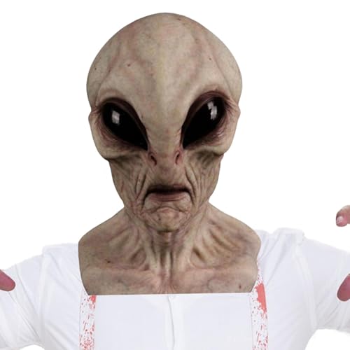 Alien-Gesichtsmaske - Realistische Horror-Gesichtsmaske, Halloween-Kostüm für Erwachsene | Elegante Halloween-Skelett-Maske für Erwachsene Alien-Gesichtsmaske - Realistische Horror-Gesichtsmaske, Halloween-Kostüm für Erwachsene | Elegante Halloween-Skelett-Maske für Erwachsene von Generic
