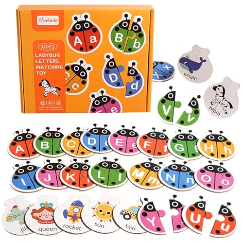 Alphabet-Matching-Spiel, Wort-Matching-Karten | Matching Game Alphabet Puzzle Sight Words Matching Card - Vorschulpädagogisches Lernspielzeug für Mädchen von Generic