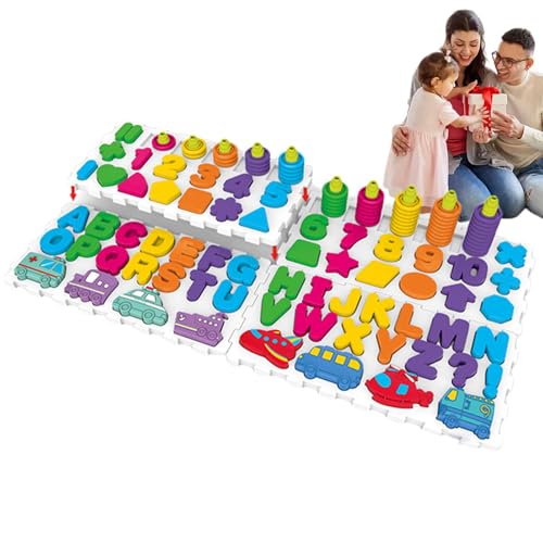 Alphabet-Zahlen-Puzzle, passende Buchstaben aus Holz, lustiges Brettspiel mit Zahlen- und Alphabetformen, Vorschulunterricht für Mädchen Alphabet-Zahlen-Puzzle, passende Buchstaben aus Holz, lustiges Brettspiel mit Zahlen- und Alphabetformen, Vorschulunterricht für Mädchen von Generic