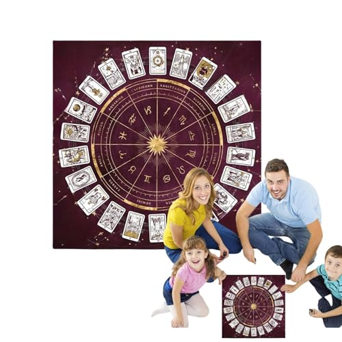 Altartuch – Altartar-Tarotkarten-Tischdecke, Flanell-Kartenblock, metaphysisches Horoskop, Brettspielmatte für Runen, Wahrsagung und Anfänger von Generic