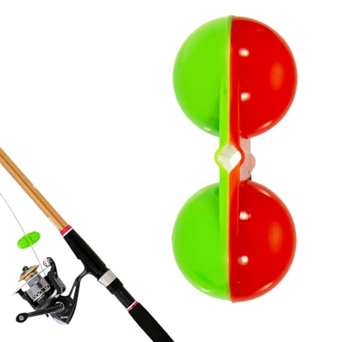 Angeln Rasseln - Welskassel | Angeln Doppel Rassel | Fischerstall Rasseln | ABS Fishing Rattle Beads | Tragbare Doppelrassel Seefischen Attraktion Bell Beads zum Anziehen von Fischen von Generic