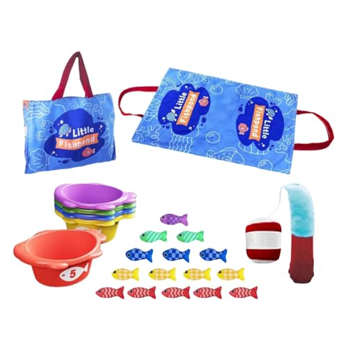Angelspiel aus Stoff für Kleinkinder - Fischspiele aus Stoff, Spielzeug für Fische, die Farben mit der Intuition des Kindes sortieren |. von Generic