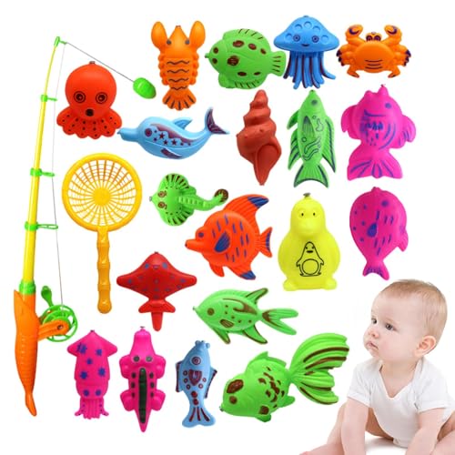 Angelspiel für Badespielzeug, magnetisches Angelrutenspiel | Wasserbadspielzeug für Kleinkinder, schwimmende Meeresfische, bunte Tiere für 2 Spieler, und Mädchen, Lernen Angelspiel für Badespielzeug, magnetisches Angelrutenspiel | Wasserbadspielzeug für Kleinkinder, schwimmende Meeresfische, bunte Tiere für 2 Spieler, und Mädchen, Lernen von Generic
