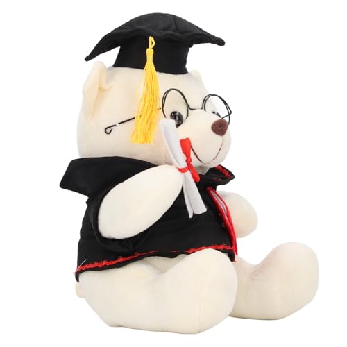 Animal Teddy Puppe, Kleiner Bär mit Einem Niedlichen Bequemen Bärenbären für Abschlussgeschenke (White) von Generic