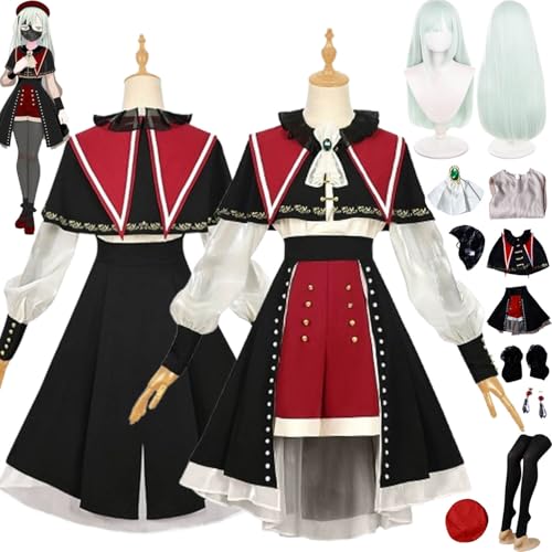 Anime Ban'G Dream Wakaba Mutsumi Cosplay Costume Outfit Role Play Uniform Complete Set Halloween Party Carnival Dress Up Suit with Wig Mask Hat for Women von Generic