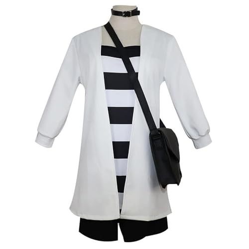 Anime Cosplay Kostüm Für Rachel Gardner Uniform Set Mit Mode Schulranzen Halloween Karneval (Weiß,M) von Generic
