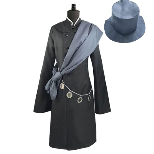 Anime Cosplay Kostüm Für Unter Taker Uniform Full Set Halloween Party Outfit Mit Hut (Schwarz,3XL) von Generic