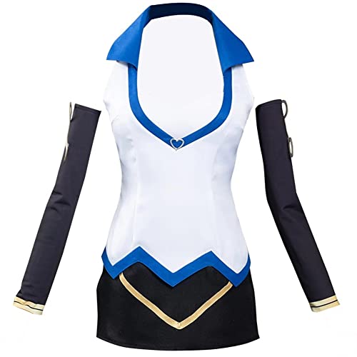 Anime Edens Zero Cos Bluegarden Rebecca Cosplay Kostüm Outfits Frauen Spieluniform Komplettes Set Halloween (klein, weiß) von Generic