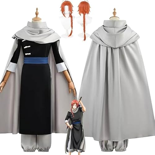 Anime G Kamui Cosplay Kostüm Outfit Sakata Gintoki Kagura Rollenspiel Uniform Komplettes Set Halloween Party Karneval Dress Up Anzug mit Perücke (grau, XXL) von Generic