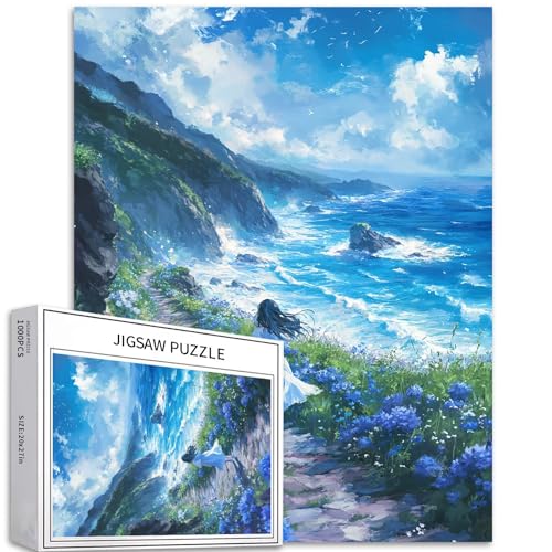 Anime Girl Puzzle für Erwachsene, buntes Himmelskunst-Puzzle, bunt, DIY-Puzzles für Heimdekoration, Geschenke, Familienpuzzle, perfekt für Spieleabende, 50 x 70 cm, 1000 Teile Anime Girl Puzzle für Erwachsene, buntes Himmelskunst-Puzzle, bunt, DIY-Puzzles für Heimdekoration, Geschenke, Familienpuzzle, perfekt für Spieleabende, 50 x 70 cm, 1000 Teile von Generic