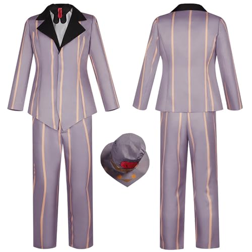 Anime Hazbin Hotel Sir Pentious Cosplay Costume Outfit Lucifer Morningstar Role Play Uniform Complete Set Halloween Carnival Dress Up Suit with Hat for Men Anime Hazbin Hotel Sir Pentious Cosplay Costume Outfit Lucifer Morningstar Role Play Uniform Complete Set Halloween Carnival Dress Up Suit with Hat for Men von Generic