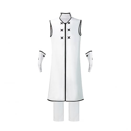 Anime Meliodas Cosplay Kostüm Weiße Uniformen Tops Hosen Handschuhe Halloween Party Set,XL-White von Generic