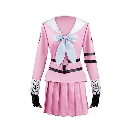 Anime Miu Iruma Cosplay Kostüm Rosa Kleid High School Uniform Outfit,Pink-3XL von Generic