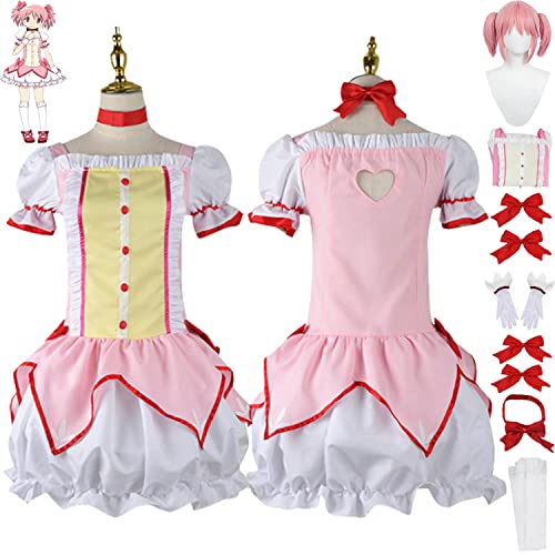 Anime Puella Magica Kaname Modoka Cosplay Costume Outfit Role Play Uniform Complete Set Halloween Party Carnival Dress Up Suit with Wig for Women von Generic