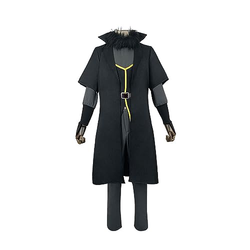 Anime Rimuru Tempest Cosplay Kostüm Männer Jacke Hosen Halloween Outfit Set,XXL-Black von Generic