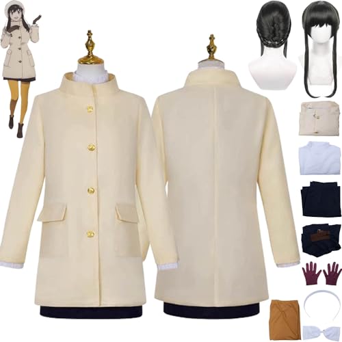 Anime Spy Family Code White Yor Forger Cosplay Costume Outfit Role Play Uniform Complete Set Halloween Party Dress Up Suit with Wig Headpiece for Women Anime Spy Family Code White Yor Forger Cosplay Costume Outfit Role Play Uniform Complete Set Halloween Party Dress Up Suit with Wig Headpiece for Women von Generic